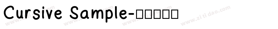 Cursive Sample字体转换